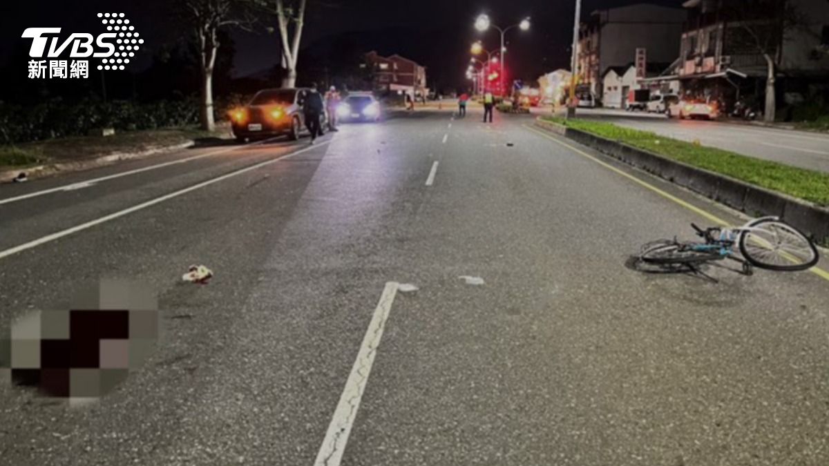 15歲少年騎腳踏車遭撞「血流一地」亡。（圖／TVBS）