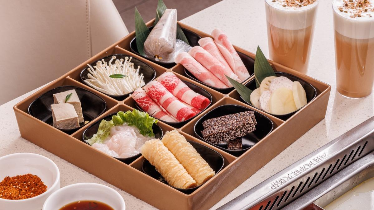 海底撈推出的「撈派九宮格單人套餐（平日限定）」。（圖／業者提供）