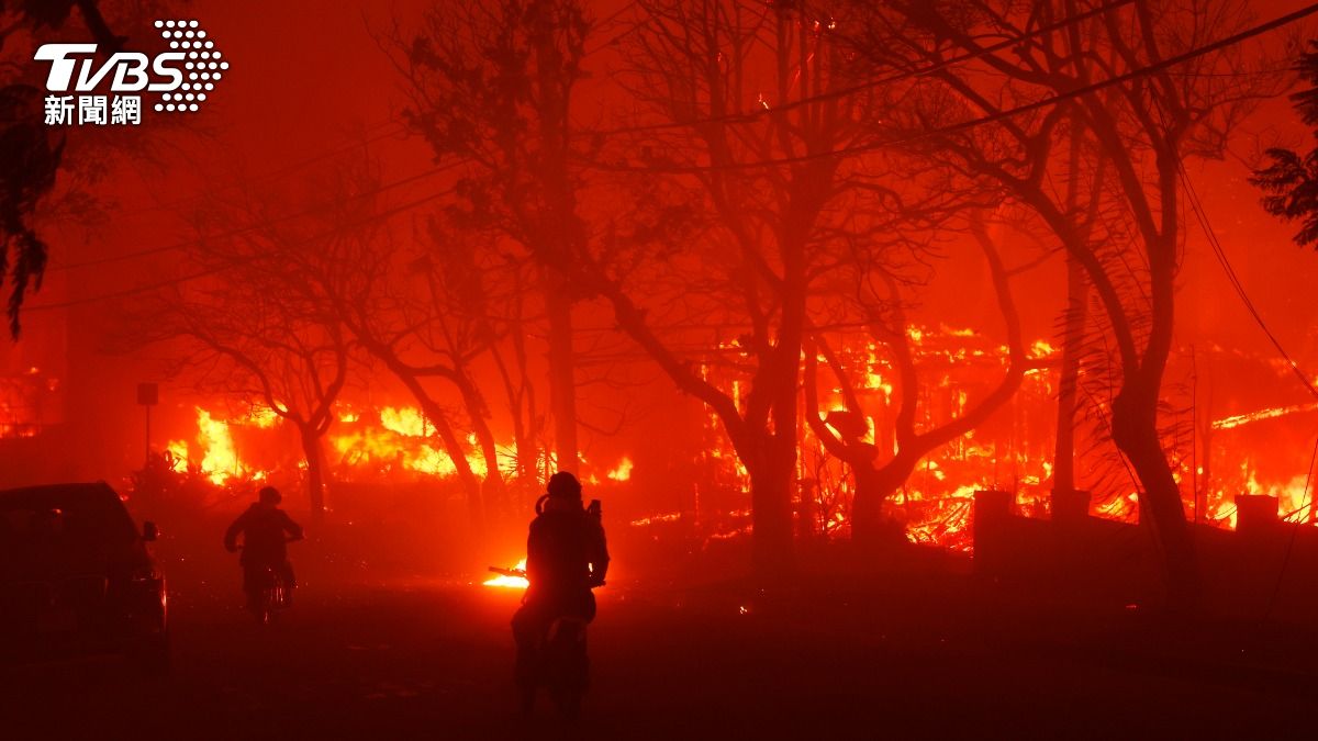 野火肆虐洛杉磯。（圖／達志影像美聯社）