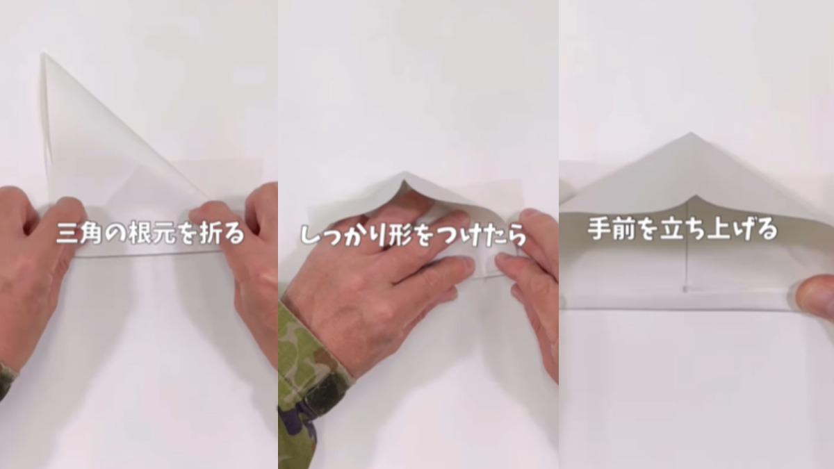 6步驟自製手機支架。（圖／翻攝自日本自衛隊 IG）