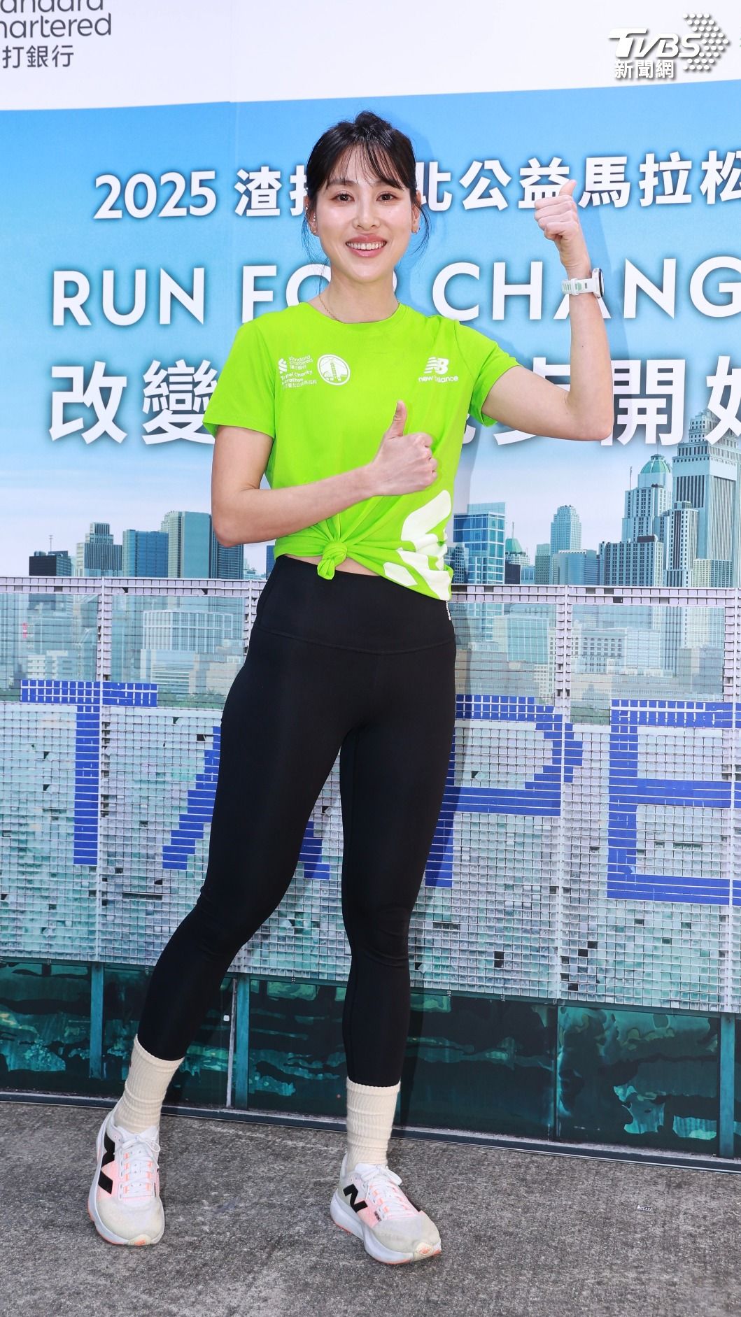 房思瑜早上跑完馬拉松，晚點就要去日本滑雪。（圖／黃城碩攝）