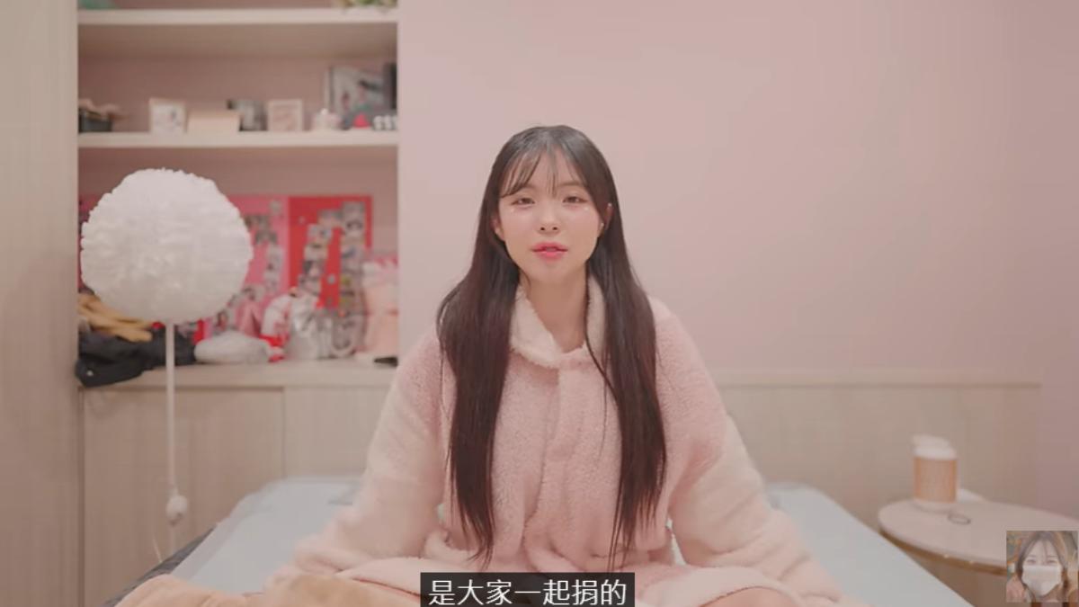 李多慧態度謙虛，稱這筆錢是大家一起捐的。（圖／翻攝自李多慧YT頻道）