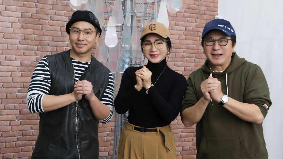 歐漢聲（左起）、陳美鳳以及胡瓜積極備戰演唱會。（圖／萬星傳播提供）