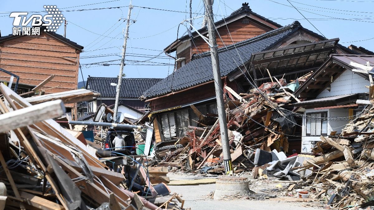 日本石川能登半島2024年1月「7.6強震」，引來百年強震擔憂。（圖／達志影像美聯社）