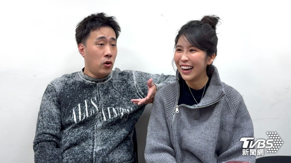 余祥銓和柔柔在訪問中當場鬥嘴。（圖／林彥君攝）