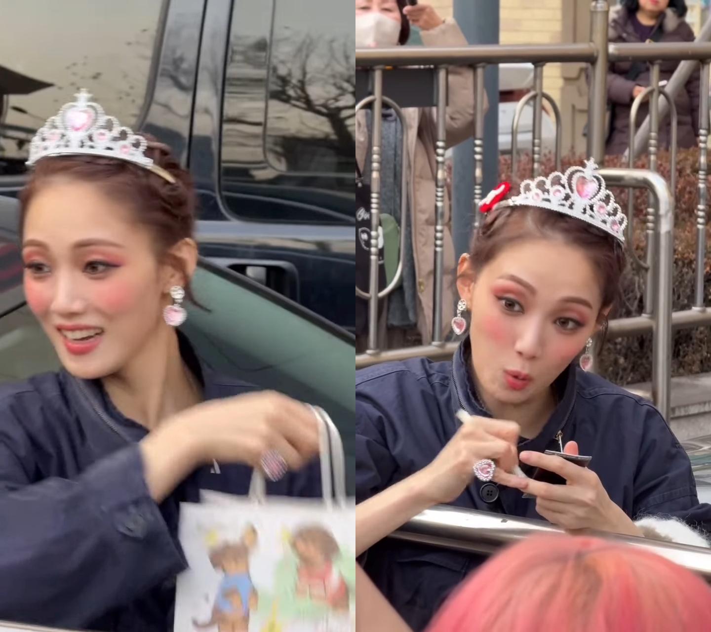 演出間李聖經出來跟粉絲互動。（圖／翻攝自sungkyoung__ IG）