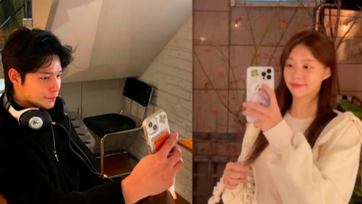 《單身即地獄4》張泰晤和鄭裕陳擁有同款手機殼。（圖／翻攝張泰晤IG、鄭裕陳IG）