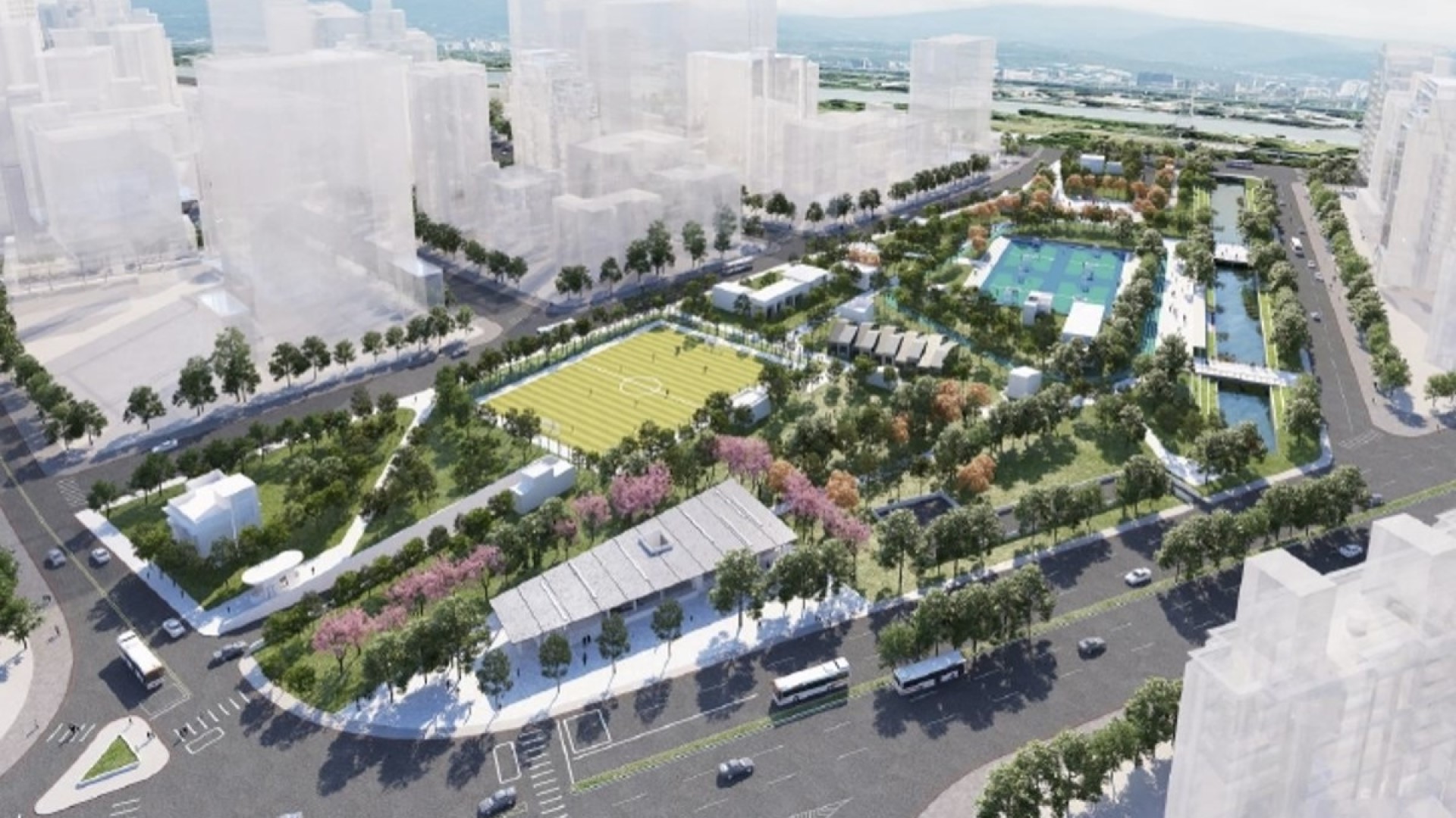 ▲北機廠完工後有全新景觀公園。(來源：新北市政府捷運工程局)