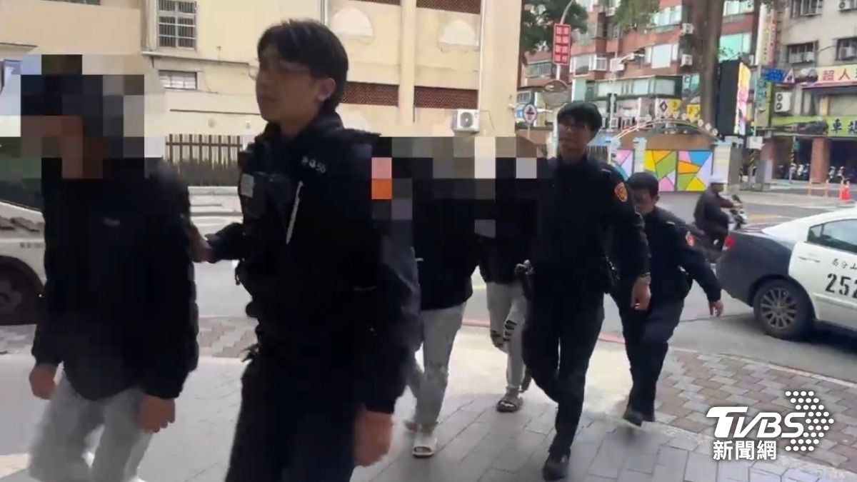 警方上午將主嫌胡男等3人查緝到案。（圖／TVBS）