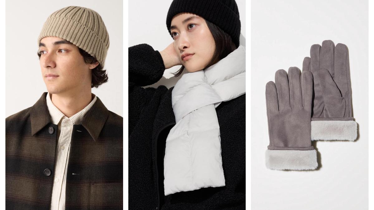 冬季配件建議搭配毛帽、圍巾及手套。（圖／節自uniqlo官網）