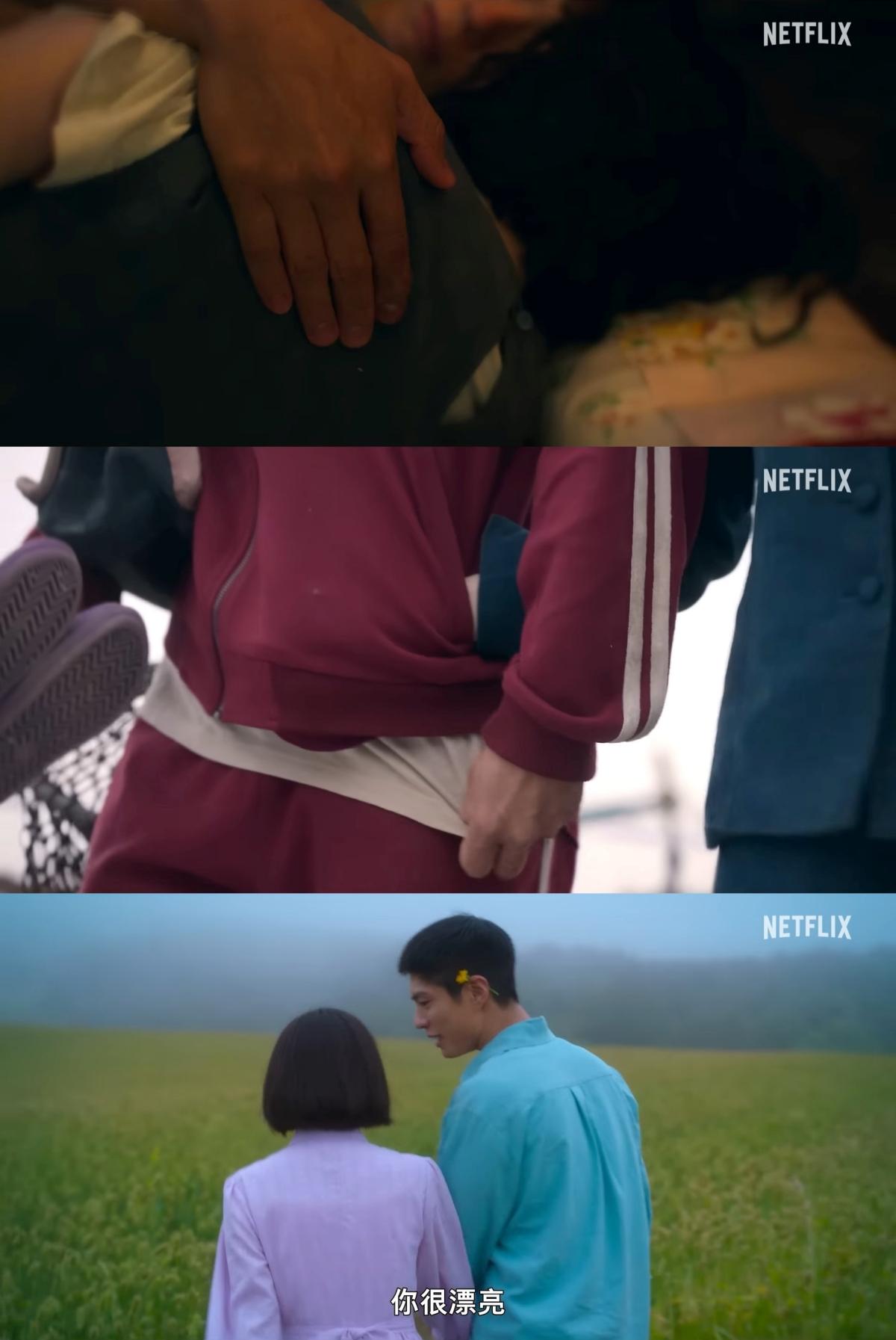 兩人在劇中不少小情侶的甜蜜互動。（圖／翻攝自Netflix YouTube）