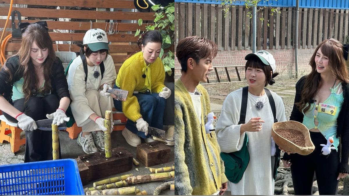 短今與主持人籃籃、阿翔及楊繡惠嘗試了多項活動，展現了「外表女神、內心吃苦耐勞」的特質。（圖／翻攝自短今IG）