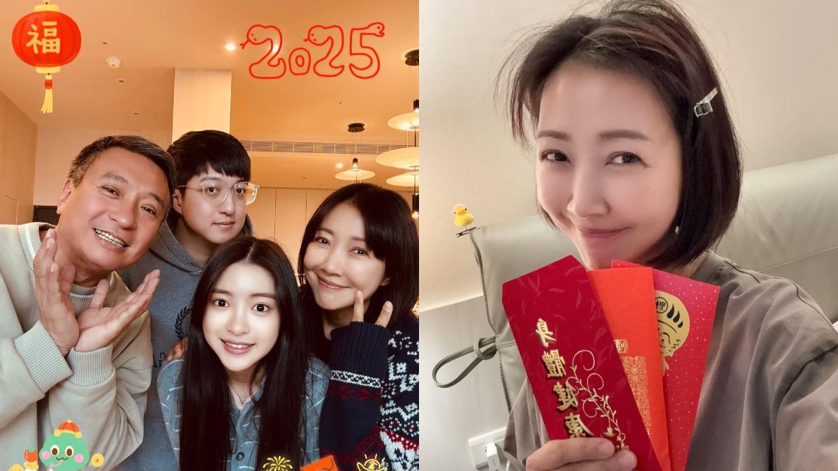 余皓然曬出一家四口歡度新年的全家福。（圖／翻攝自余皓然臉書）