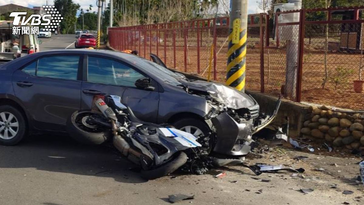 機車騎士受傷。（圖／TVBS）