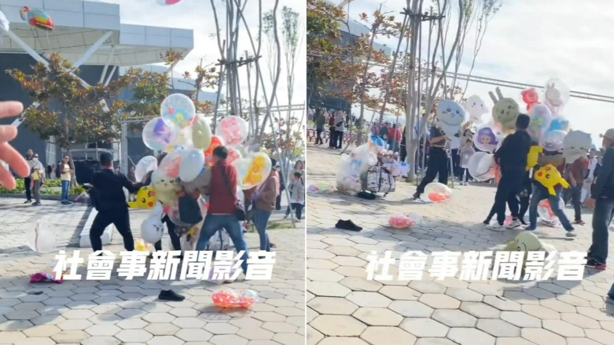 吉伊卡哇攤販互毆。（圖／翻攝自網路社群「社會事新聞影音」）