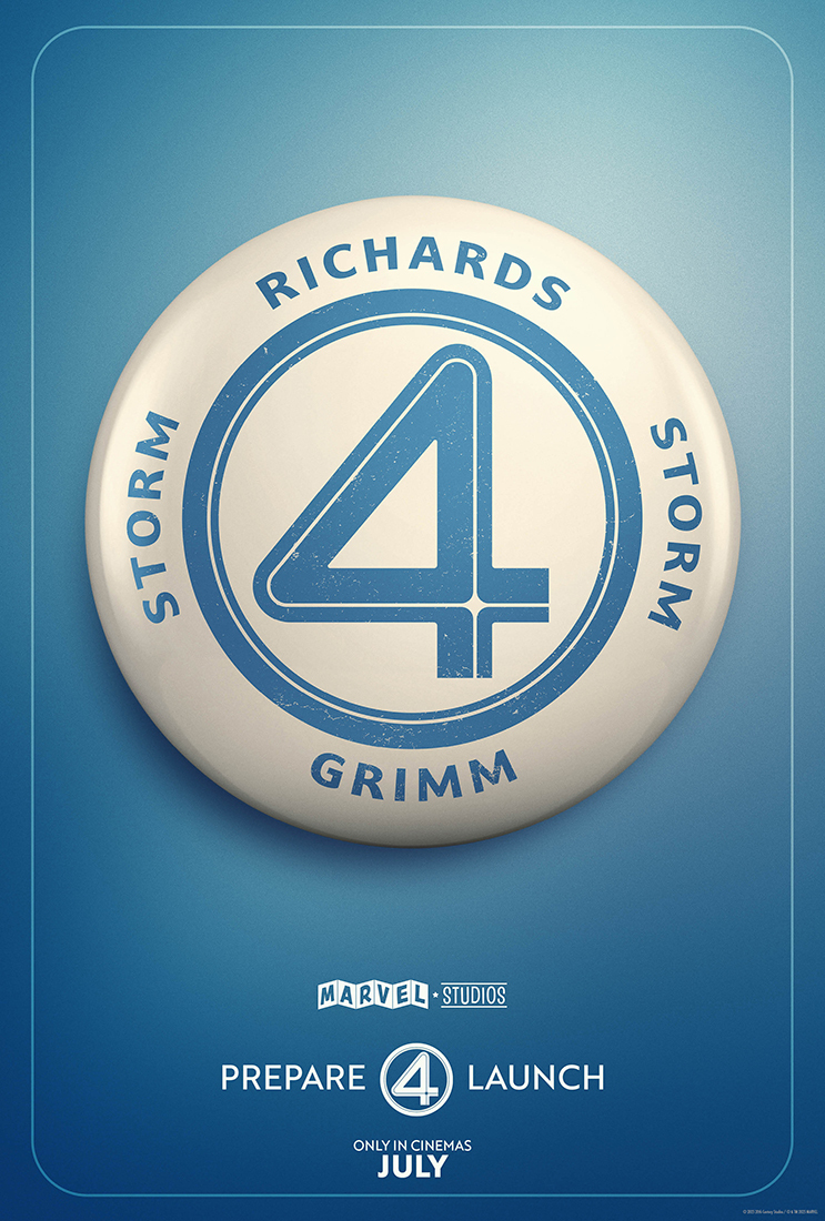 《驚奇4超人：第一步》前導海報。（圖／漫威影業提供）