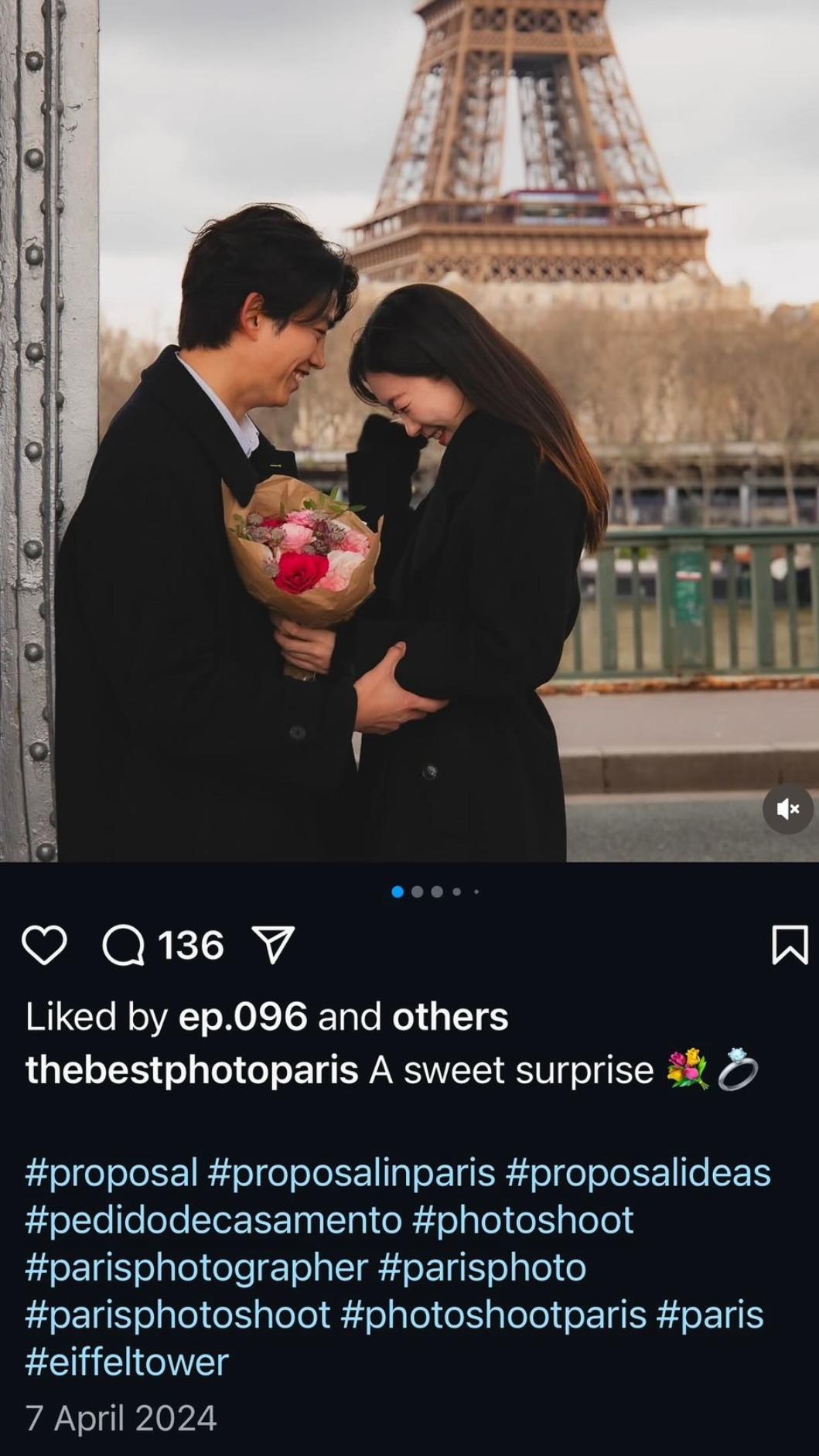 攝影工作室分享該照片時正是去年4月7日，不過照片現已經刪除。（圖／翻攝自IG）