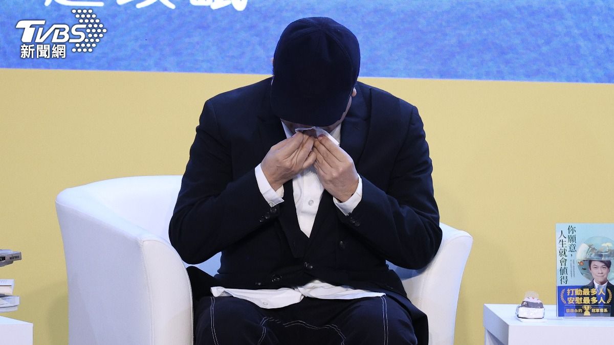 蔡康永在分享會上落淚。（圖／張哲鳴攝）