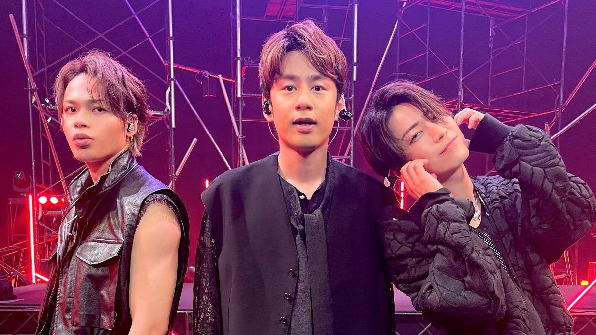 左起為上田龍也、中丸雄一、龜梨和也。（圖／翻攝自KATTUN_0322推特）