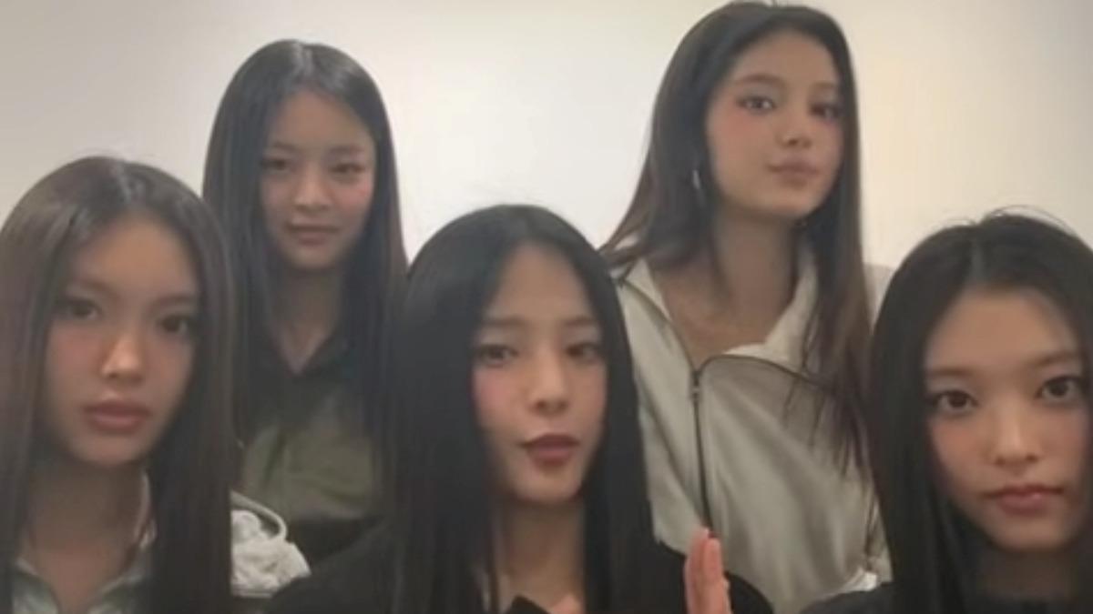 剛改名的NJZ今天下午開了約10分鐘的直播。（圖／翻攝自韓網）