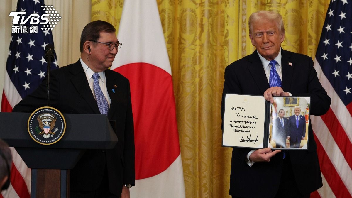 日本首相石破茂，首度會晤美國總統川普。（圖／達志影像美聯社）