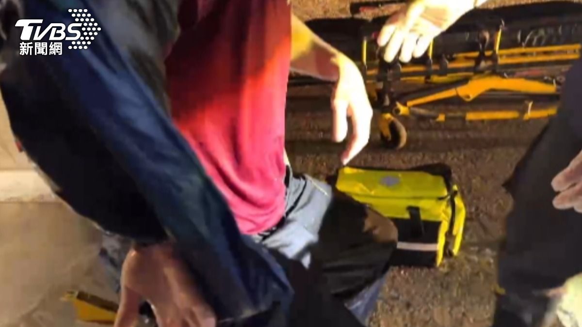 男子稱自己可能因恍神失足，純粹是意外。（圖／TVBS）