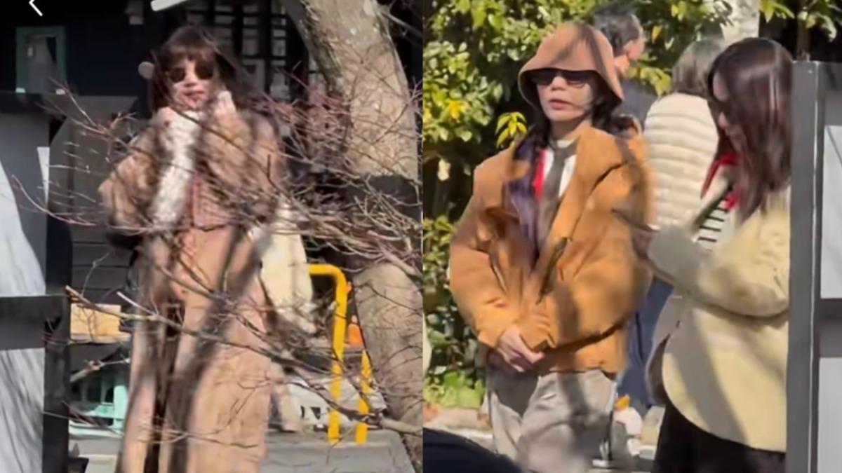 Selina（左圖）和Ella（右圖左）、Hebe被粉絲拍到現蹤日本旅遊。（圖／翻攝自小紅書）