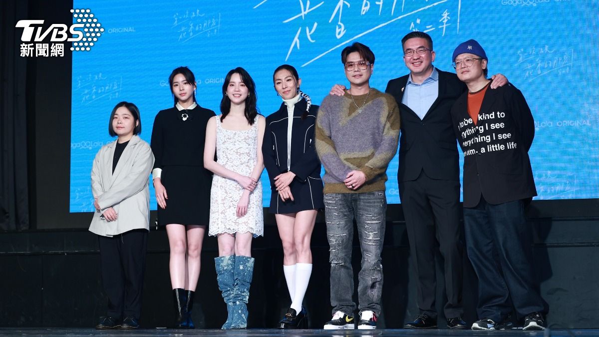 導演王逸鈴（左起）、袁漠遙、程予希、林辰唏、李易、杰德影音執行長林志杰、監製吳宗祐。（圖／黃城碩攝）