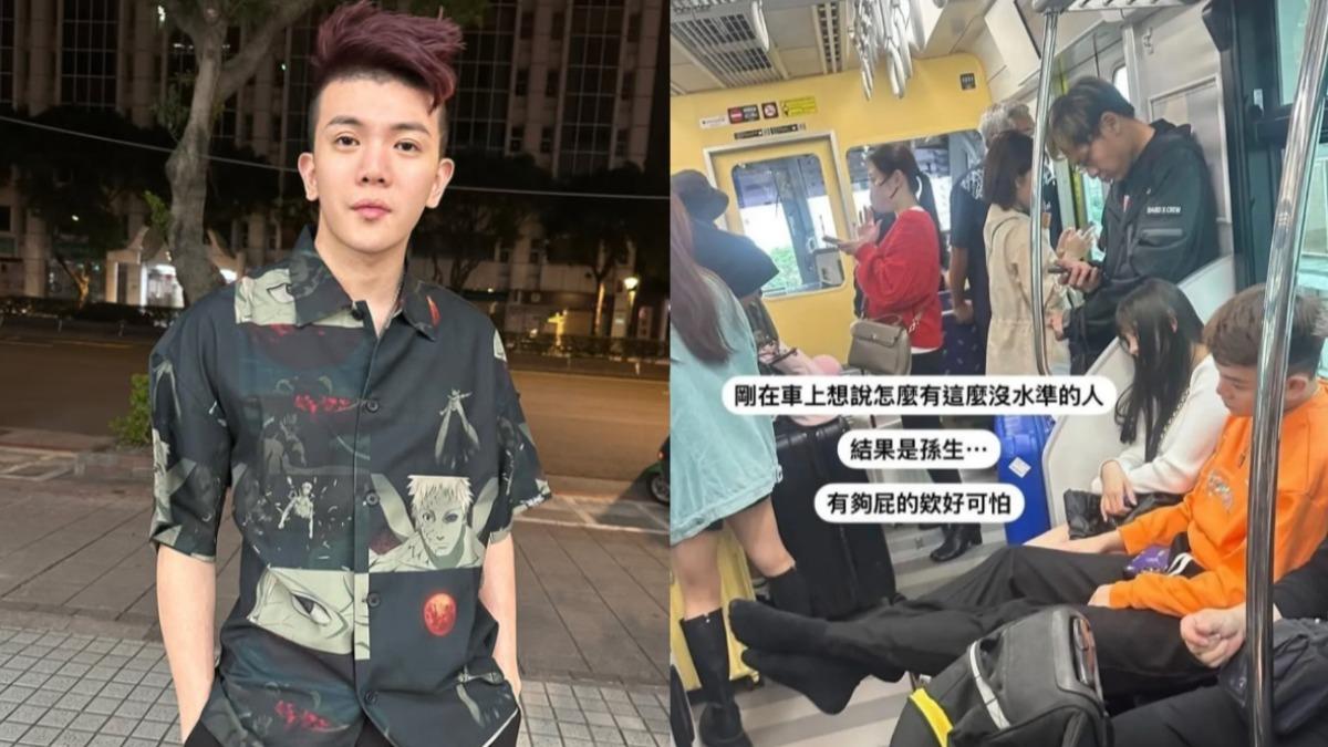 有民眾在沖繩驚見沒品脫鞋客，細看竟是孫生。（圖／翻攝自IG、日台交流広場（台湾と日本））