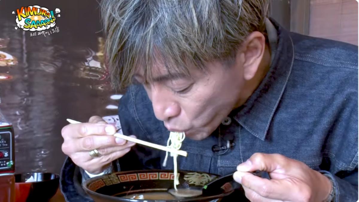 整部影片後半段，幾乎都是木村拓哉吃拉麵的畫面。（圖／翻攝自木村拓哉YT頻道）
