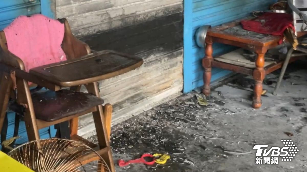 嘉義中埔鄉一間私人宮壇昨（18）日晚間發生火警。（圖／TVBS）