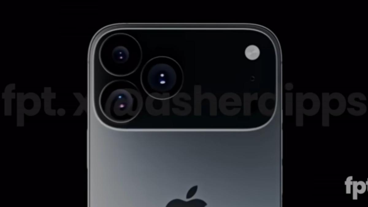 iPhone 17 Pro預測維持三眼怪，不過出現「相機條」設計。（圖／取自fpt. YT）