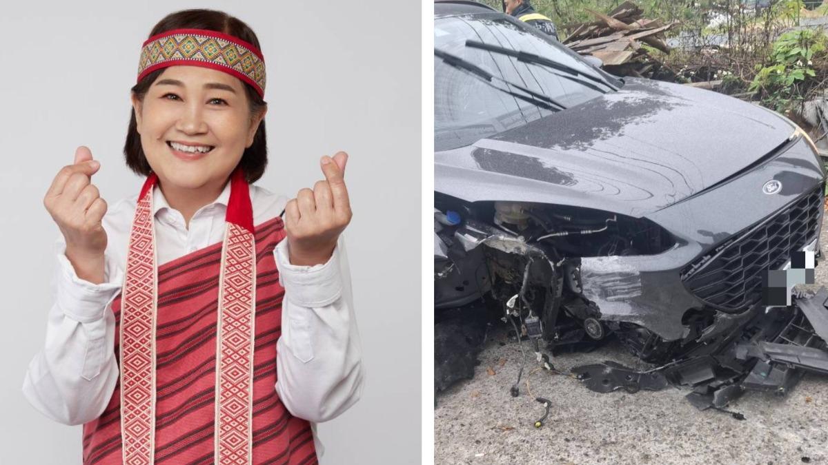 台中市議員古秀英出車禍。（圖／翻攝自臉書）