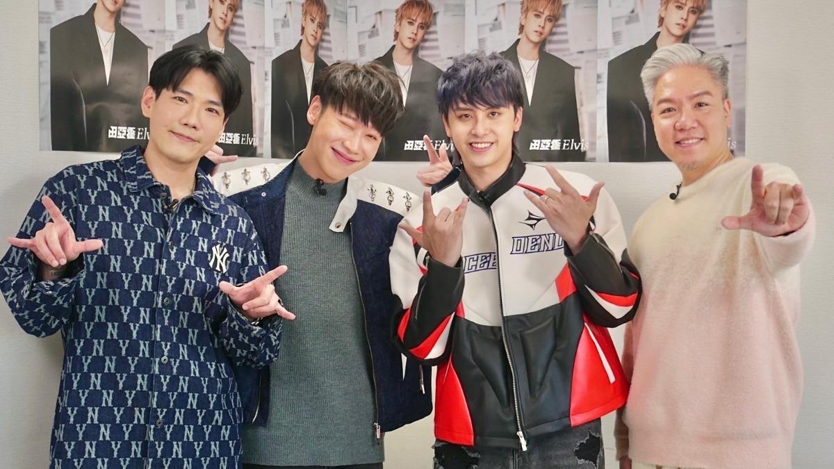 主持人小鹿（左起）、小賴賴晏駒、田亞霍、主持人阿甘。（圖／民視提供）