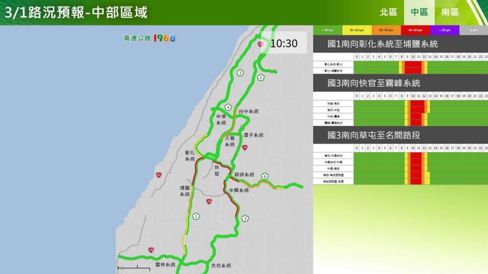 高公局路況預報。（圖／高公局）