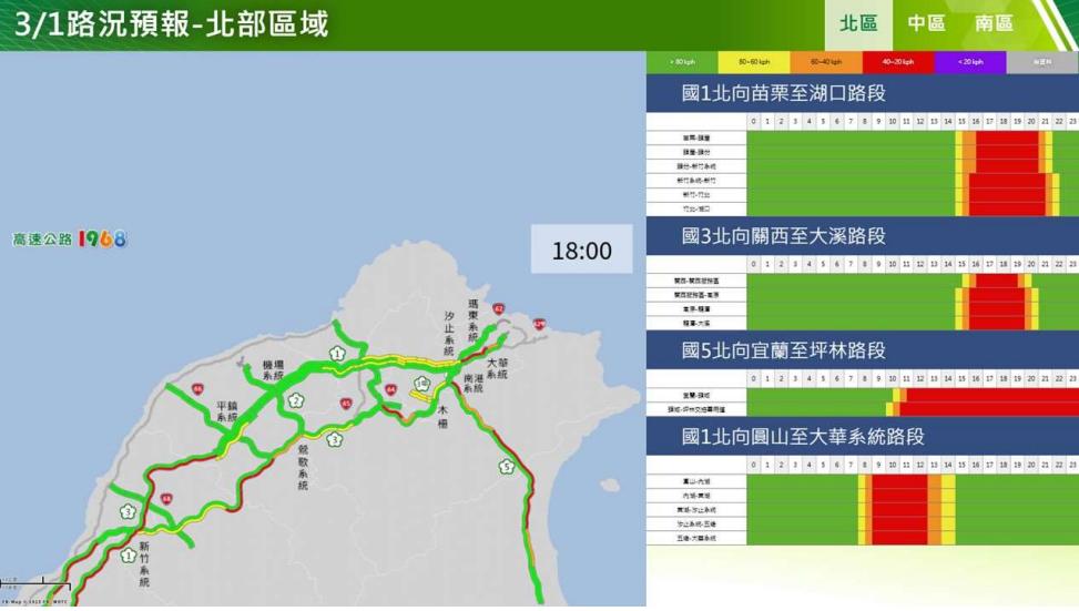 高公局路況預報。（圖／高公局）