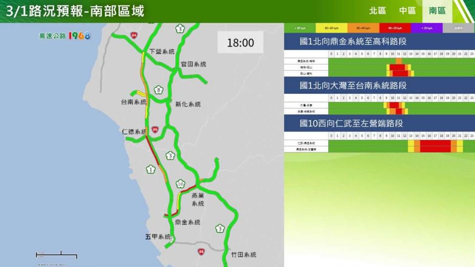 高公局路況預報。（圖／高公局）