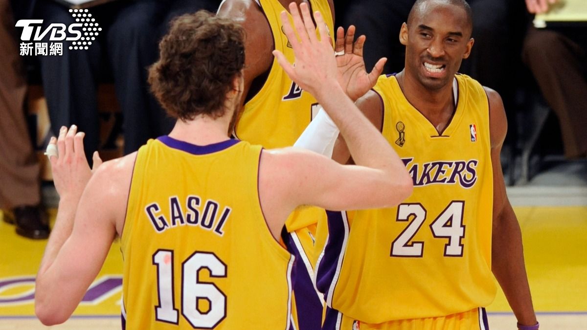 布萊恩與加索聯手率領湖人兩度奪下總冠軍。（圖／達志影像路透社）