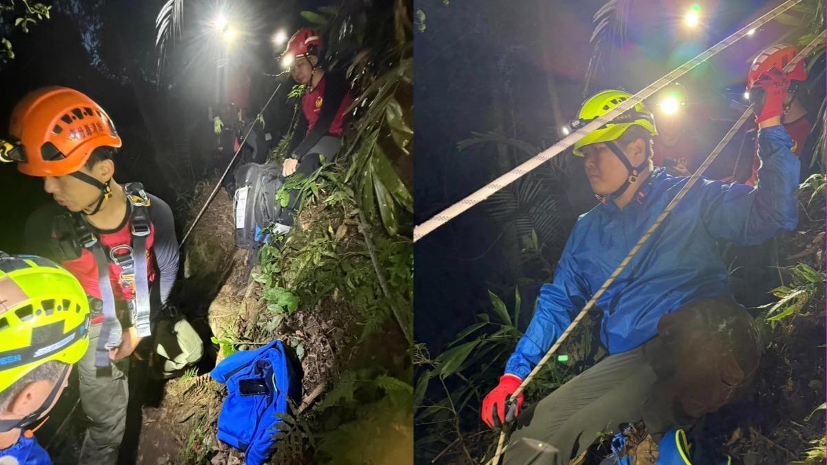 新竹一名女子登山時二度墜落，傷重不治。（圖／翻攝自新竹縣消防局臉書）