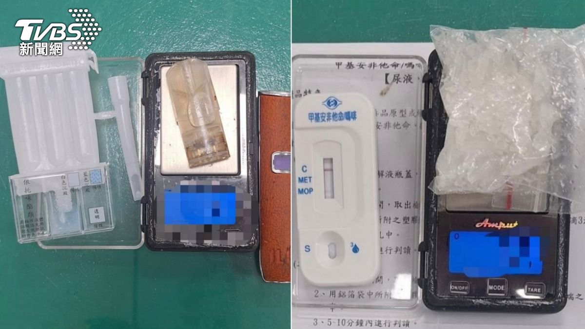 警方在車上查獲安非他命、喪屍毒品。（圖／TVBS）