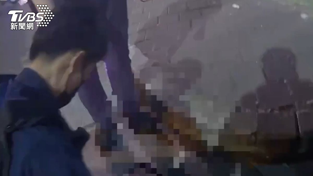 支援警力到場將酒駕鬧事的楊男壓制逮捕。（圖／TVBS）