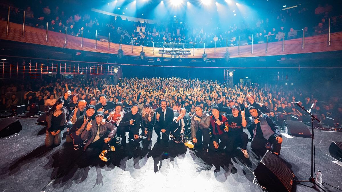 何超、黃貫中、大懶堂、廿四味「Dragon Rock Concert」震撼倫敦。（圖／Drill Team提供）