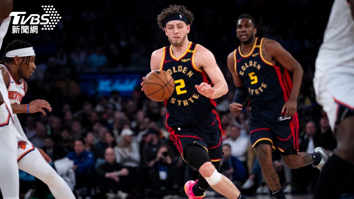 小將波傑姆斯基（Brandin Podziemski ）半場12分是勇士最高。（圖／達志影像美聯社）