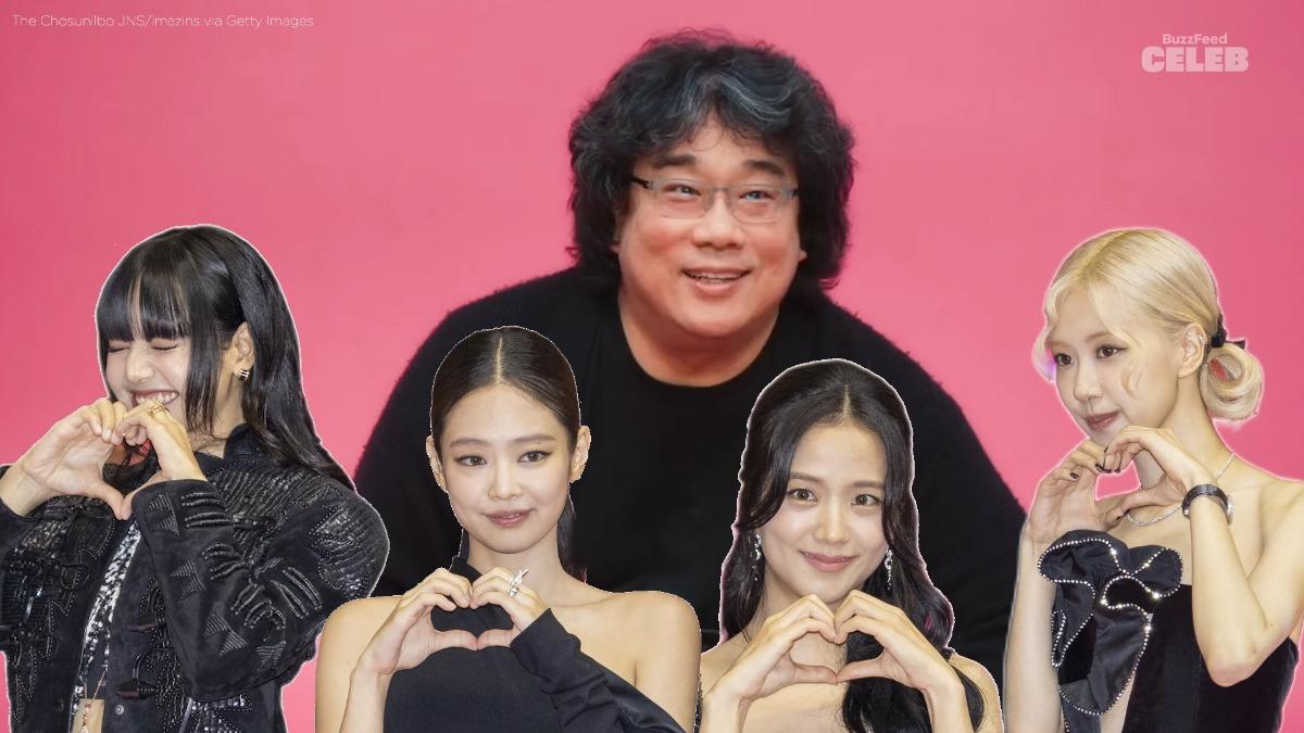 奉俊昊唱名BLACKPINK成員，最後居然用「所有人」帶過Lisa的名字。（圖／翻攝自BuzzFeedCeleb YouTube）