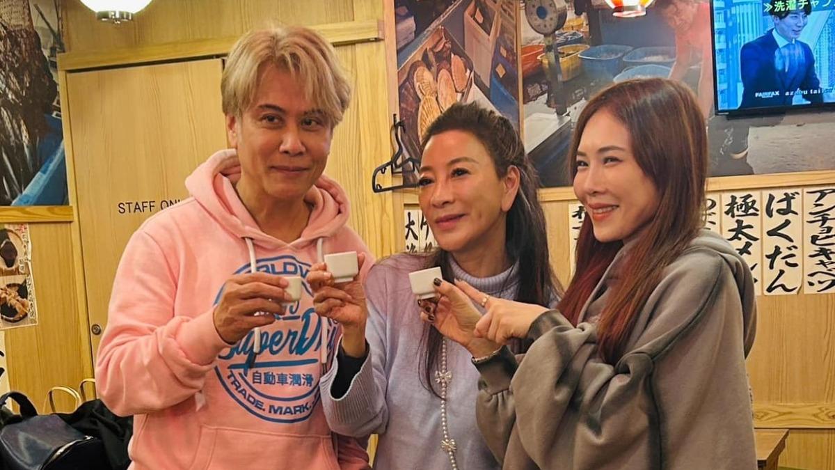 江志豐（左起）、楊繡惠和吳申梅難得在日本相聚。（圖／翻攝自楊繡惠臉書）