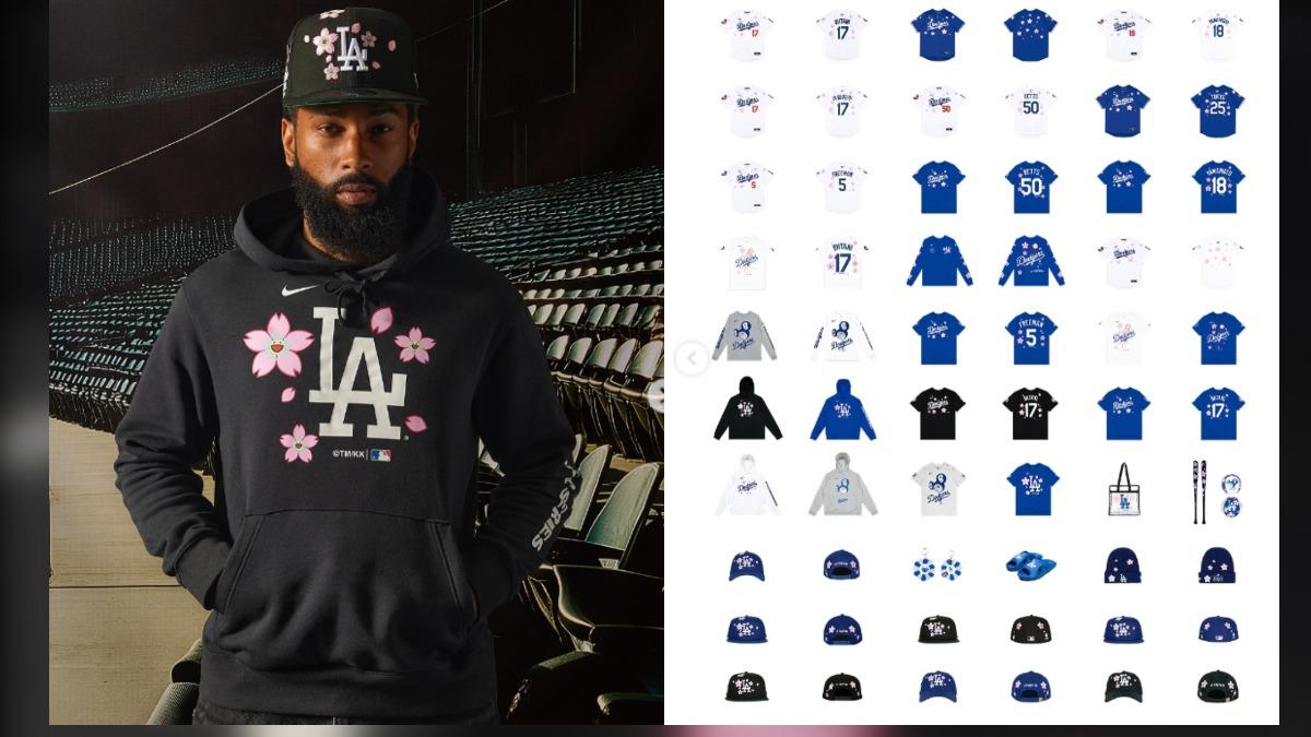 村上隆聯名大聯盟，推出多款商品。（圖／翻攝自fanatics IG）