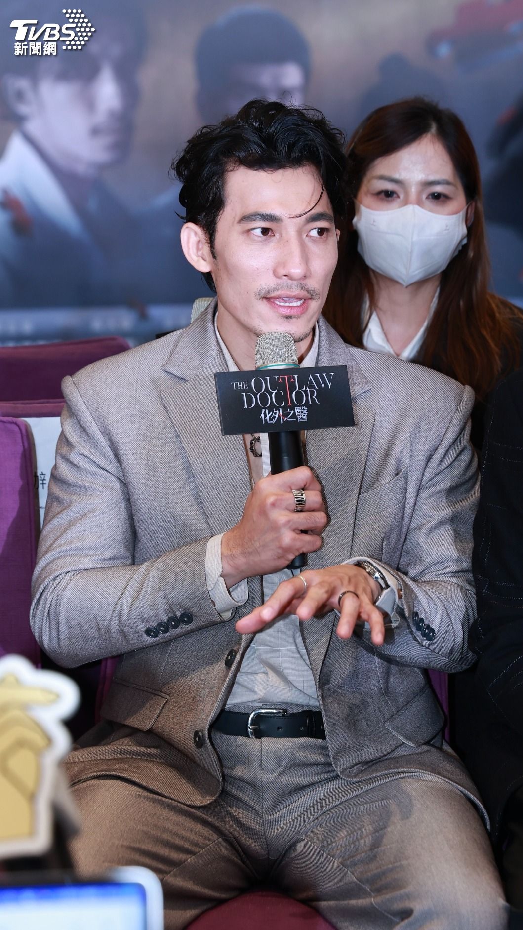 越南影帝「發哥」連炳發特地來台出席新戲記者會。（圖／黃城碩攝）