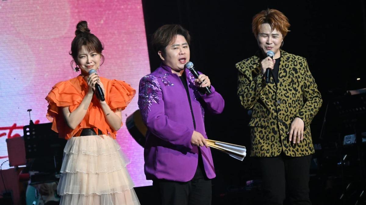 翁鈺鈞（左起）、陳昭瑋和陳孟賢日前在雲頂開演唱會。（圖／翻攝自翁鈺鈞臉書）