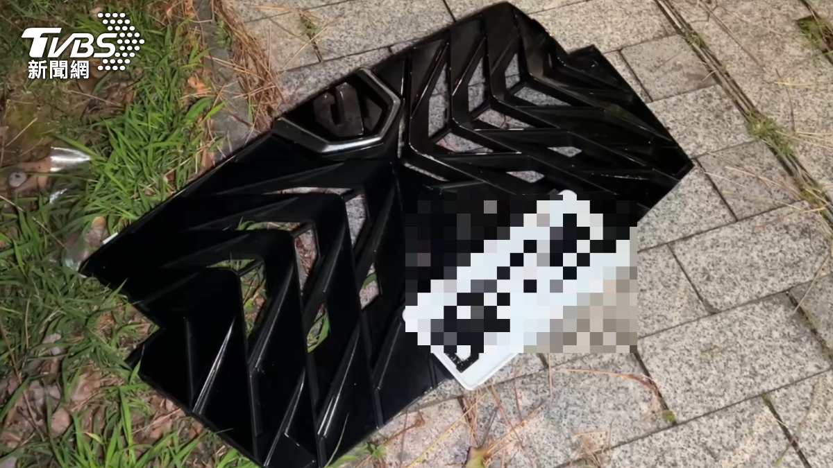 疑似肇逃車輛所留下。（圖／TVBS）