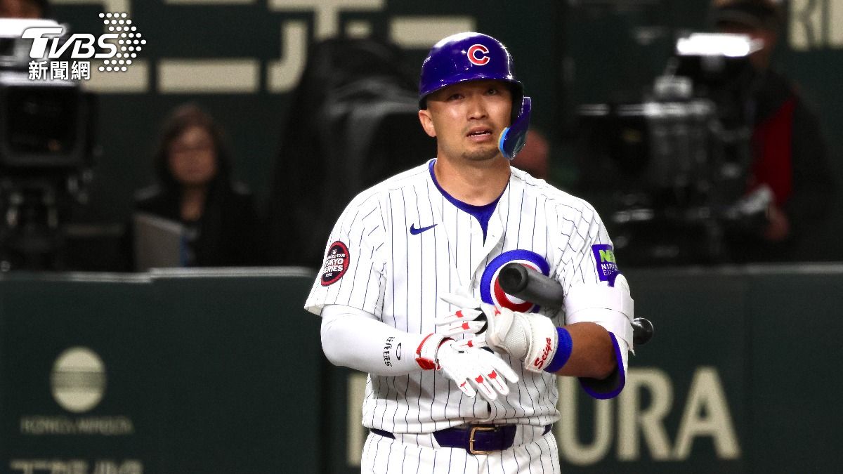 小熊隊強打鈴木誠也是小熊隊本場唯一亮點。 (圖／李建緯攝)